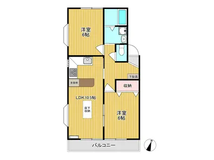 クレメゾン薬園台第一(2LDK/1階)の間取り写真