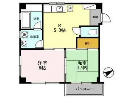 ロイヤルプラザ(2K/3階)の間取り写真