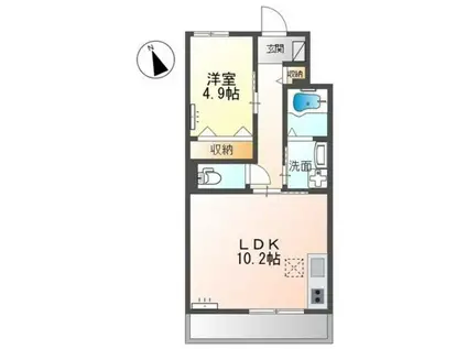 スレッド (1LDK/2階)の間取り写真