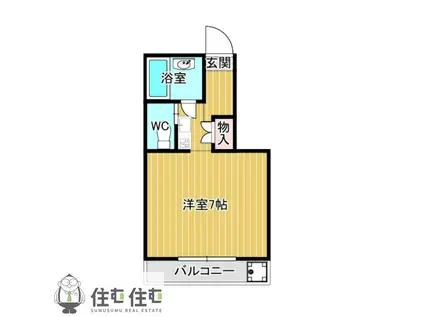 スカイビルB館(ワンルーム/5階)の間取り写真