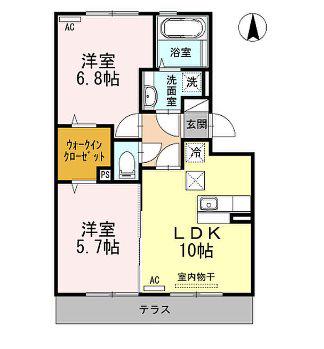 サニーホームズ88(2LDK/1階)の間取り写真