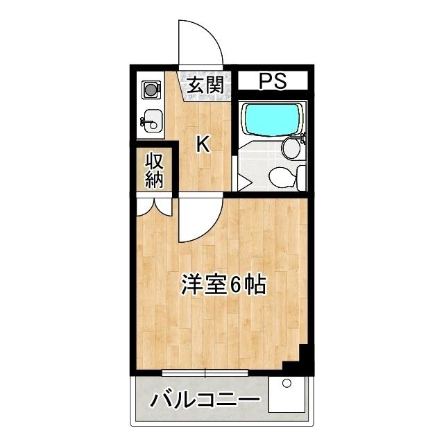 レインボー東千代田(1K/3階)の間取り写真