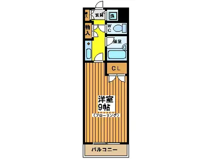 ベルウッド明大前(1K/2階)の間取り写真