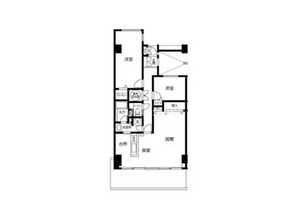 TLRレジデンス磯子駅前(2LDK/8階)の間取り写真