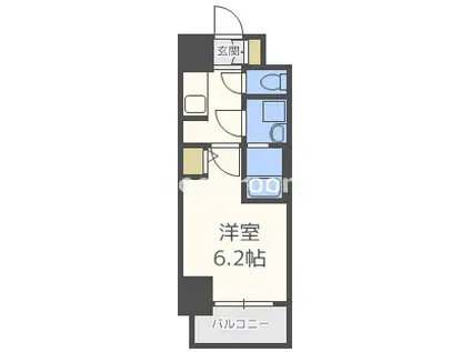 S-RESIDENCE南堀江(1K/2階)の間取り写真