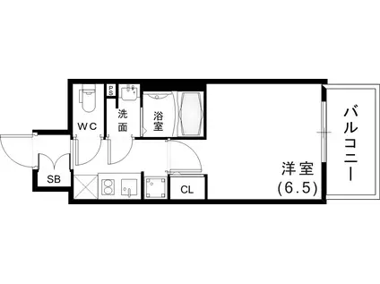 ファーストフィオーレ神戸湊町(1K/5階)の間取り写真