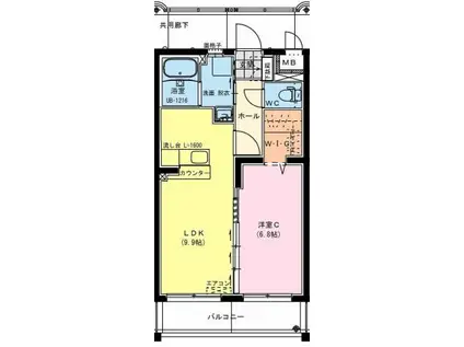 JR日豊本線 宮崎駅 徒歩28分 4階建 築9年(1LDK/3階)の間取り写真