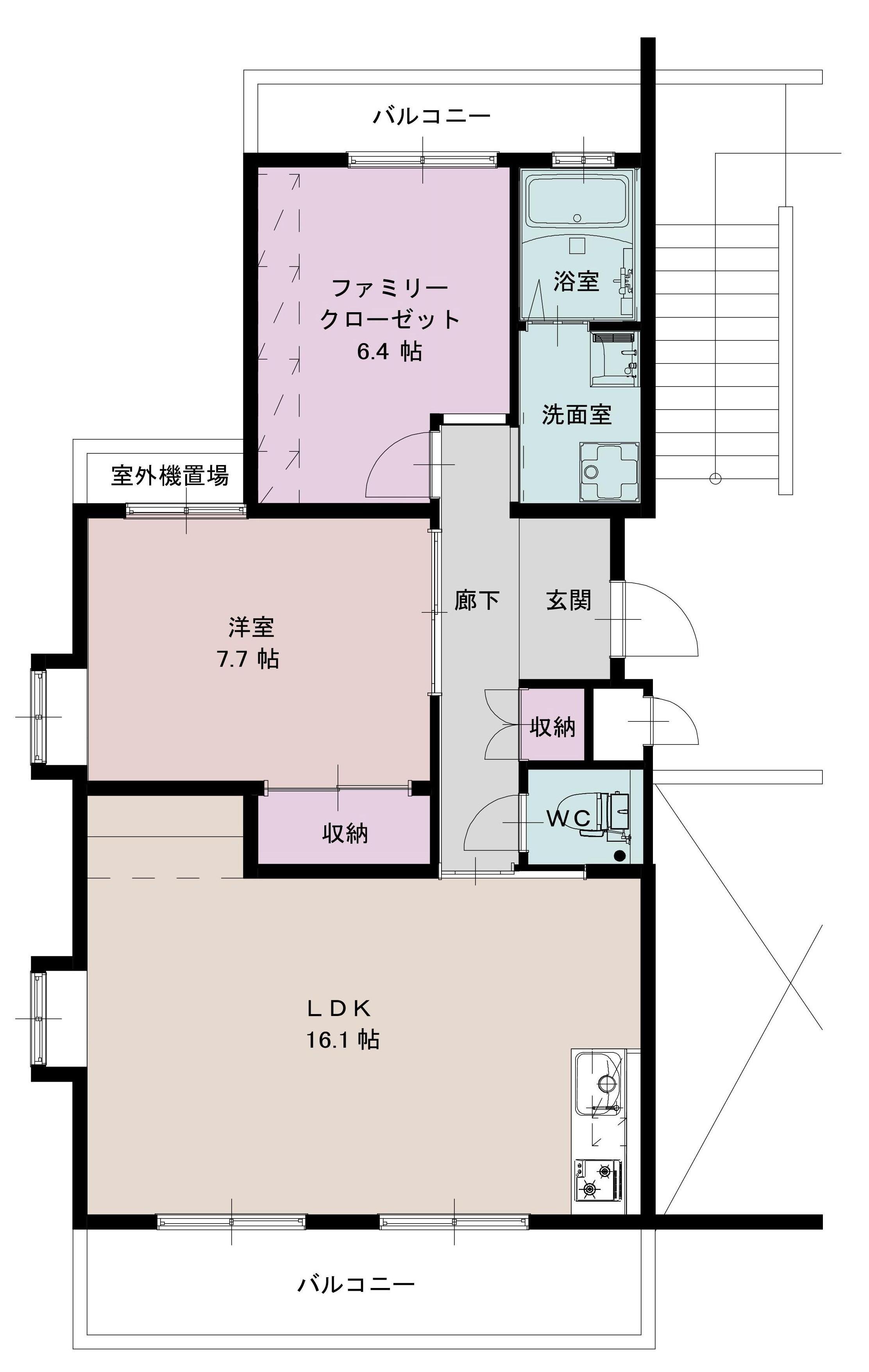 醍醐東市営3棟(1SLDK/2階)の間取り写真