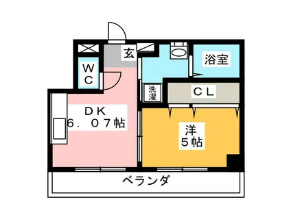 FONTINA・K(1DK/7階)の間取り写真