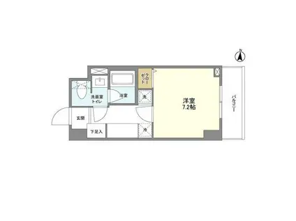 L・BASE押上ノース(1K/6階)の間取り写真