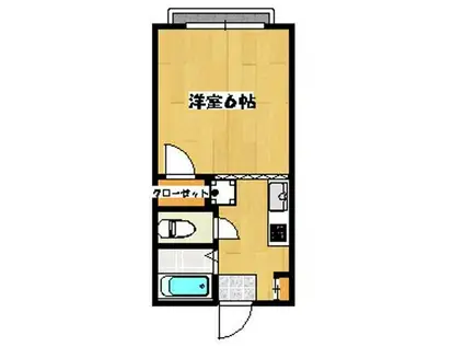 ラ・プルミエールNOB(1K/2階)の間取り写真