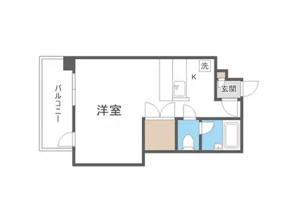 KOYASVI(1K/8階)の間取り写真