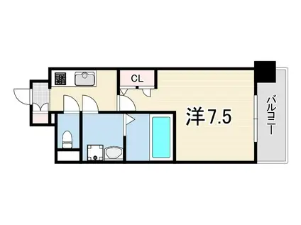 レジュールアッシュ神戸湊川公園(1K/5階)の間取り写真