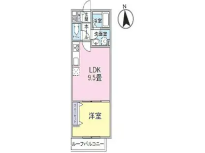 神山ハイツ(1LDK/2階)の間取り写真