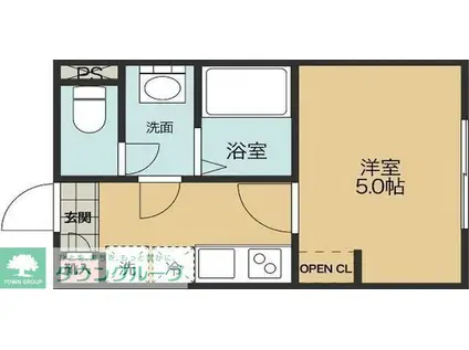 FLOWERGARDEN日暮里(1K/4階)の間取り写真