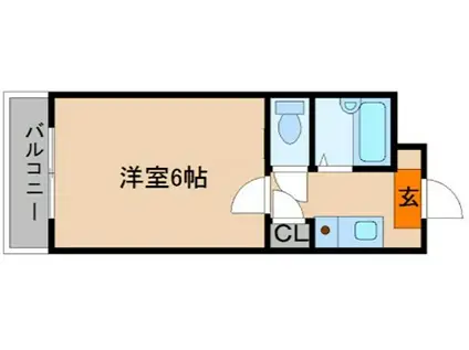 ファミリエ北白川(1K/2階)の間取り写真