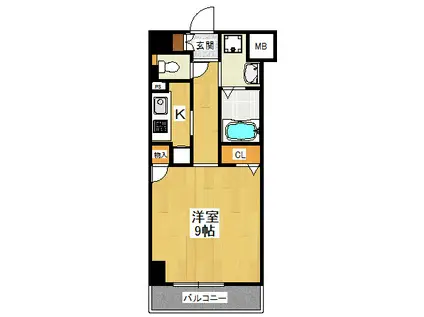 エトール10(1K/5階)の間取り写真