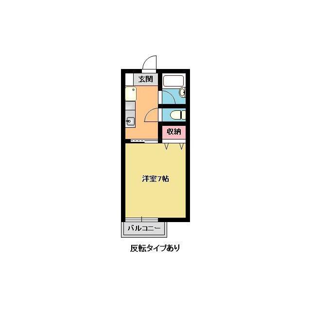 エトワールII(1K/1階)の間取り写真