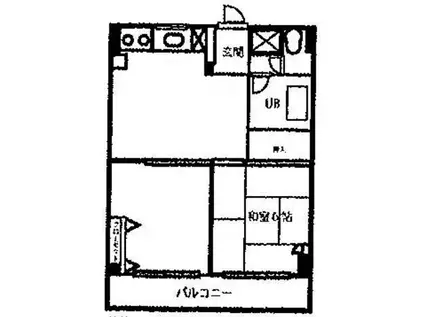 トロワバレー・サントル(2DK/4階)の間取り写真