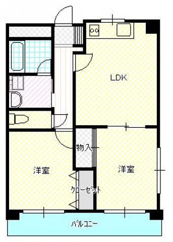 フレンドリーハウスなごみ(2LDK/2階)の間取り写真