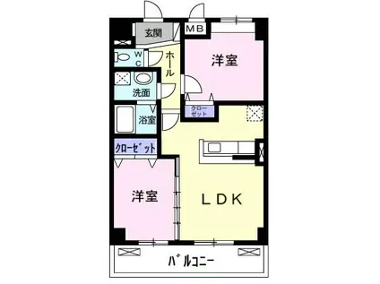 アロッジオ・グランデ(2LDK/5階)の間取り写真