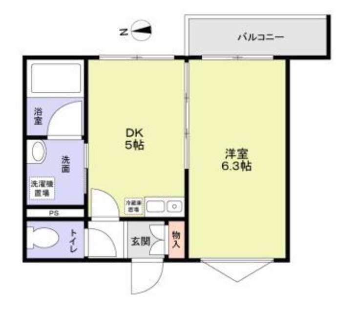 クロレ南流山II(1DK/3階)の間取り写真