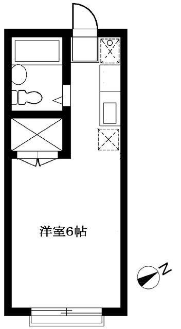 コーポ喜久(1K/1階)の間取り写真