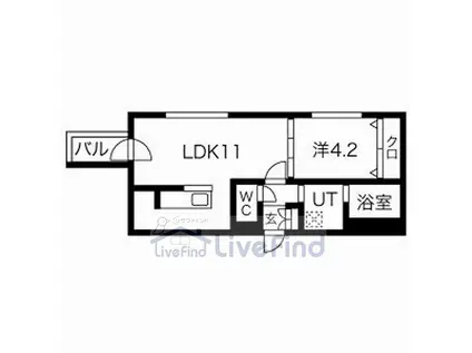 MOCA(1LDK/2階)の間取り写真