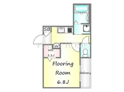 サンライズ三宿(1K/3階)の間取り写真