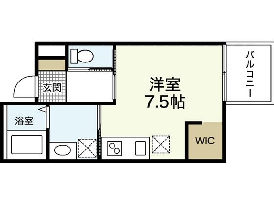 REVE五日市(ワンルーム/2階)の間取り写真