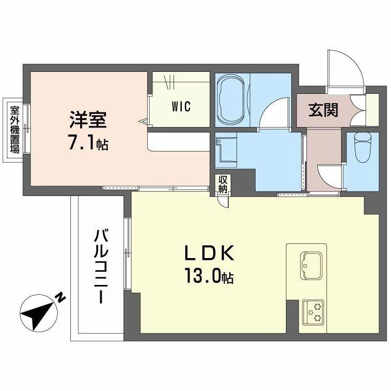TRUST MAISON 京(1LDK/3階)の間取り写真