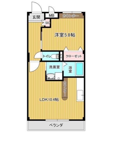 HAST堀田(1LDK/3階)の間取り写真