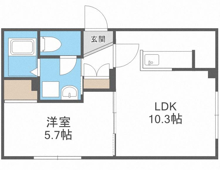 BARREL37(1LDK/1階)の間取り写真