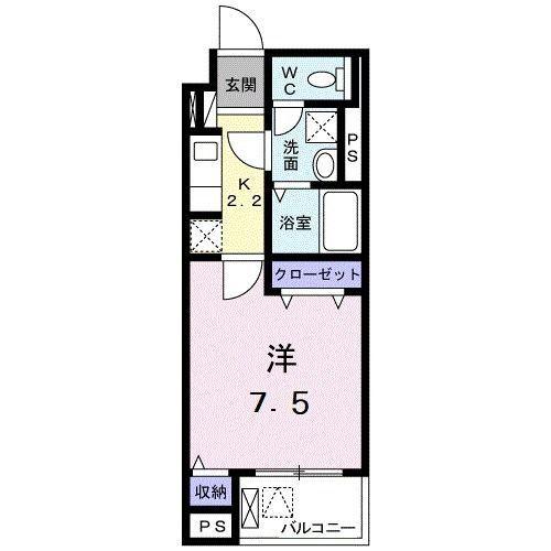 JIN PRECIOUSジン(1K/1階)の間取り写真
