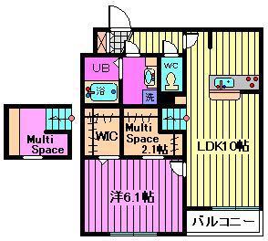 MY STYLE 川口仲町(1SLDK/3階)の間取り写真