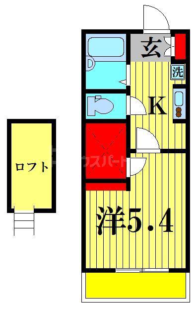 グラツィア(1K/2階)の間取り写真