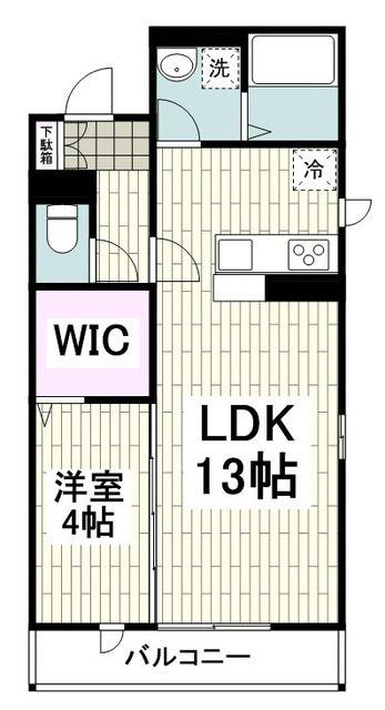 グレンブロッホ(1LDK/2階)の間取り写真