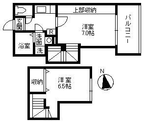エクレール二軒茶屋(2K/1階)の間取り写真