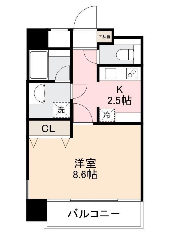 ルシファーII(1K/3階)の間取り写真