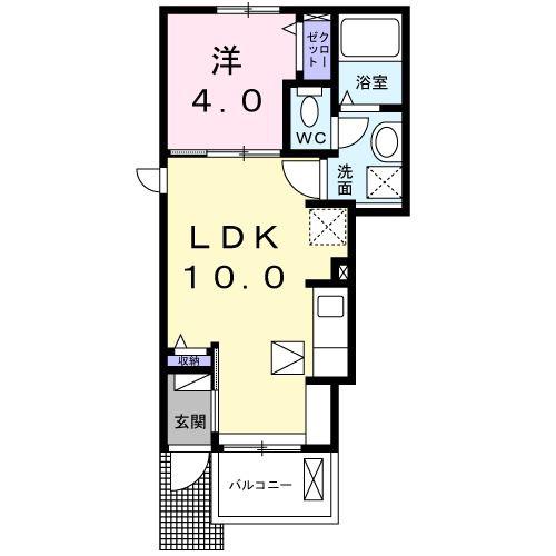 コンフォートヴィラ(1LDK/1階)の間取り写真