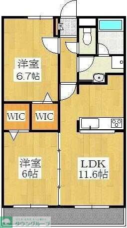 ルミエール鷺沼(2LDK/2階)の間取り写真