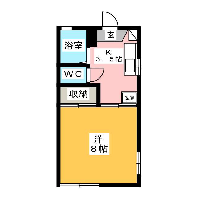 コーポジョイフル(1K/1階)の間取り写真