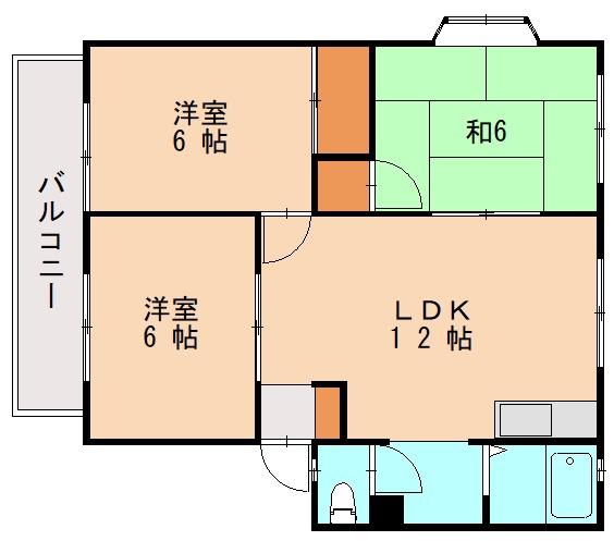 唐原ガーデンヒルズ(3LDK/2階)の間取り写真