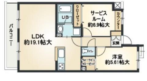 ブレスト我孫子町(2LDK/3階)の間取り写真