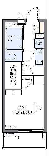 レオパレスおおさか御崎II(1K/4階)の間取り写真