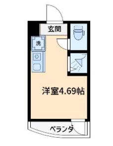 CUBE KANAMACHI V(ワンルーム/3階)の間取り写真