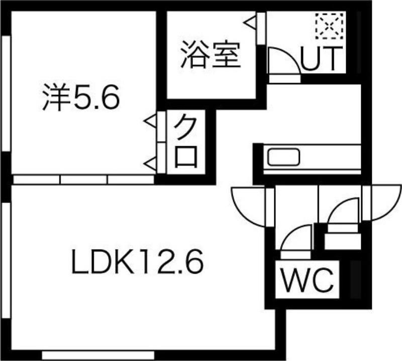 ゴールドメゾン美園-66(1LDK/3階)の間取り写真