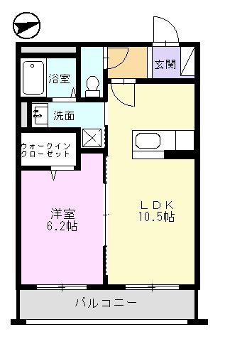 H.I.LIEBE(1LDK/2階)の間取り写真