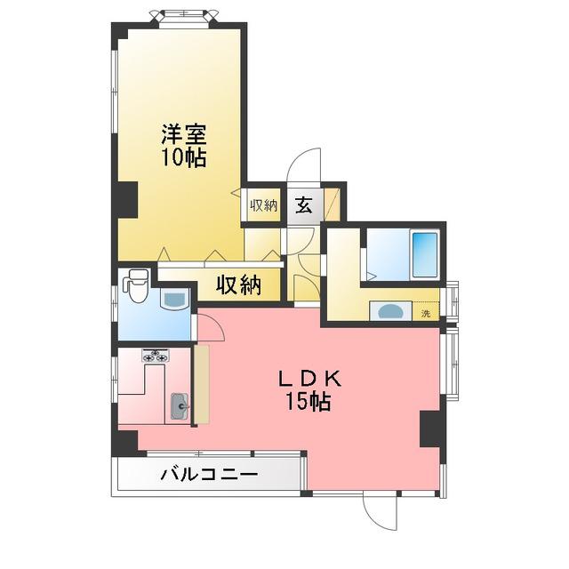 ルトゥール駒込(1LDK/6階)の間取り写真