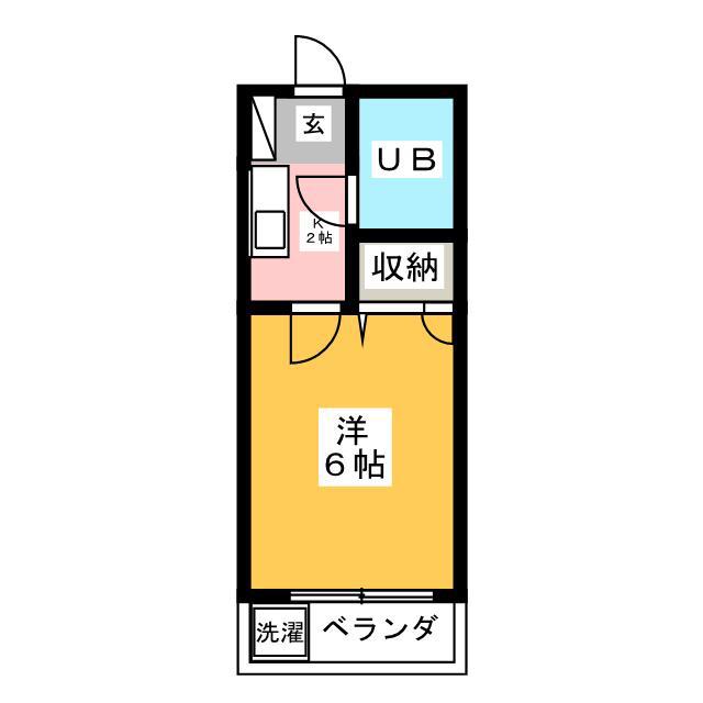 清水が丘ベルハイツ(1K/3階)の間取り写真